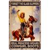 Vintage Cowgirl Metal Sign Retro Western Horse Riding Quote Tin Plaque for Home Bar Farmhouse Decor Life is Tough Spiritually Wi