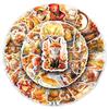 50 стикеров «Золотая осень»: Мультяшные листья и каракули для водостойкого декора журнала