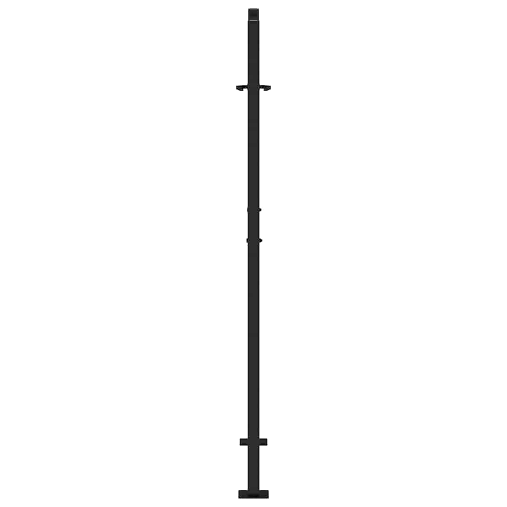 Brama Ogrodowa Czarna 105X155 Cm Stalowa Konstrukcja Świetlna