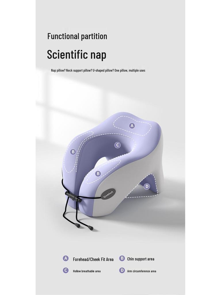 U-образная дорожная подушка из пены с эффектом памяти для поддержки шеи