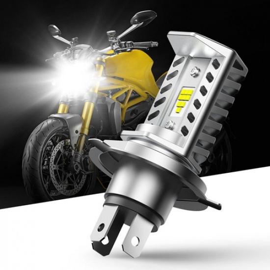 For H4 Motorcycle 6500K LED Hi/Low Beam Front Light Bulb Super Bright Headlight