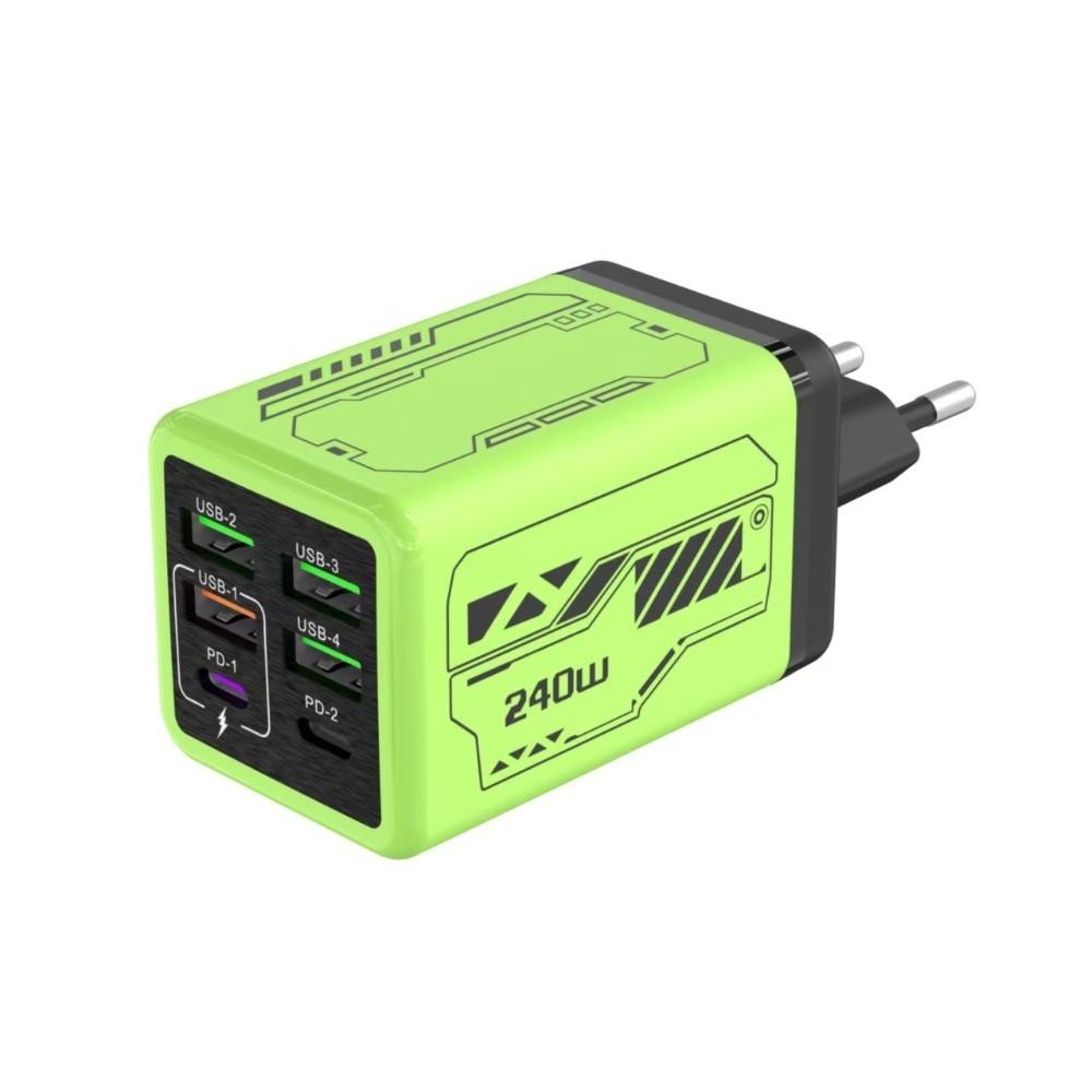 USB A+C 240W Charger Plug EU/US/UK USB C Charger Phone Charger Adapter for Huawei/Xiaomi/Samsung
