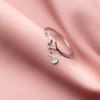 Корейское креативное кольцо женское из нержавеющей стали в форме сердца с бриллиантами открытое кольцо с маленькими каплями воды подарки модная бижутерия