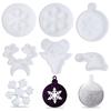 Epoxy Resin Xmas Ornament Christmas Mould Xmas Tree Shape Silicone Casting Mold Snowflake Bell Deer
