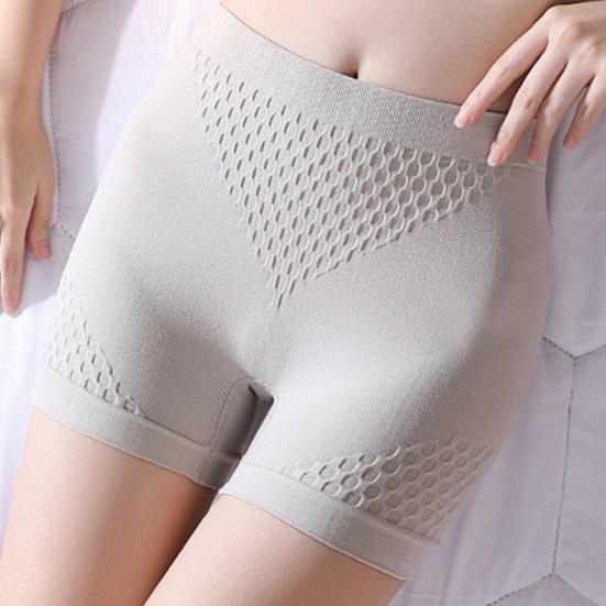 Women Underpants No Hemming Flat Angle Comfortable Seamless Anti-pilling Soft Anti-septic Tummy Control Safety Pants