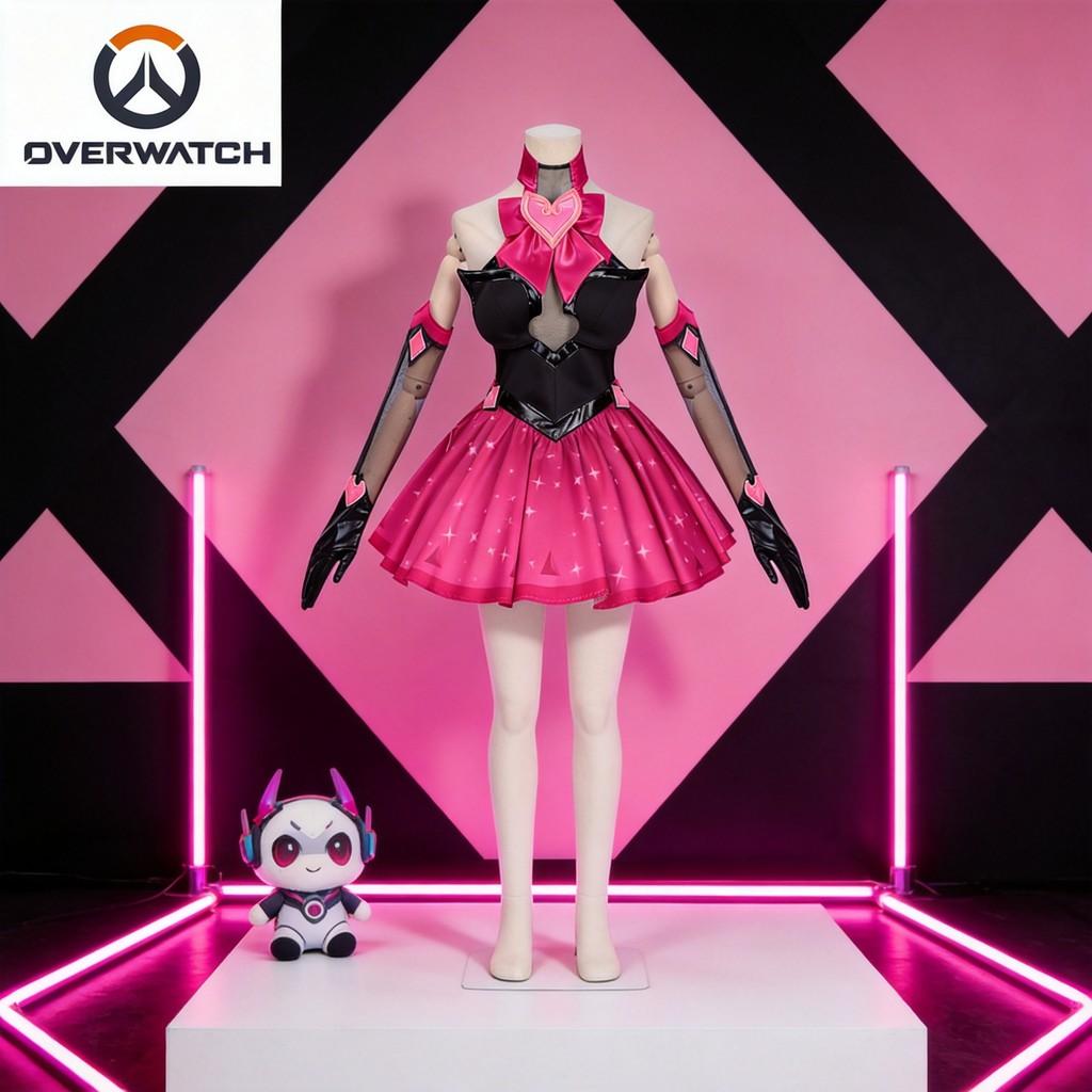 Костюм для косплея Dva Hana Song из Overwatch с льняной тканью для фанатов аниме