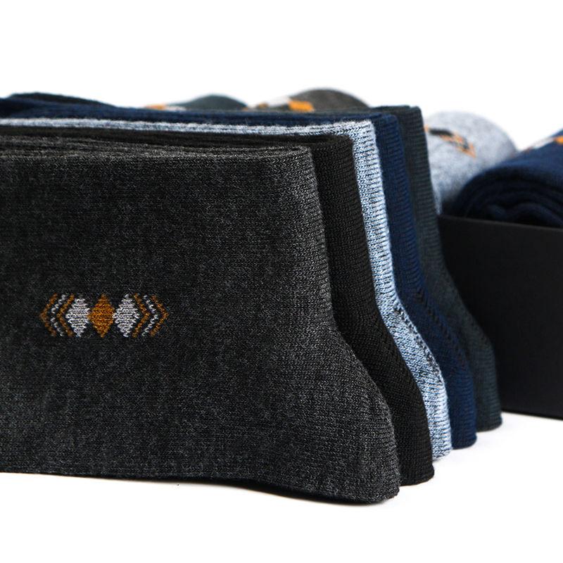 2/5/10 Pairs/Lot Men's Fashion Socks Four Seasons Leisure Breathable Mid Tube Socks 39-46