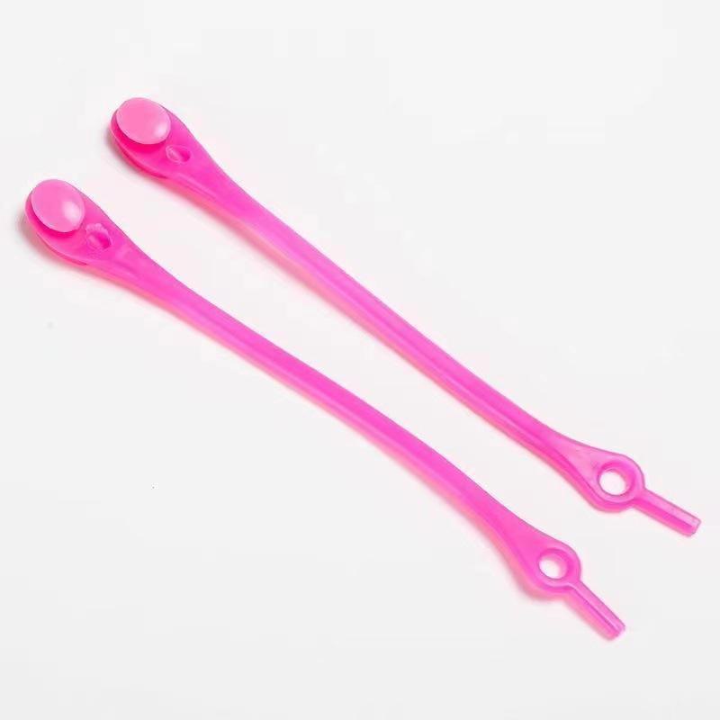 Elastic Lazy Shoelace Buckle White Shoes for Adults & Kids - No Tying Needed, Silicone, Unisex.