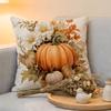Cushion Cover  Linen  SkinFriendly Soft Decorative Case for Sofa Home Decor Fall pumpkin Bunny orange design Pillow cover