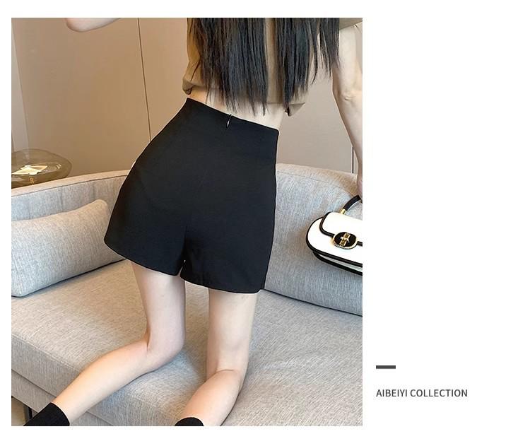 Весна/Лето 2024 Черная Облегающая Юбка Миди с Разрезом и Завышенной Талией для Женщин