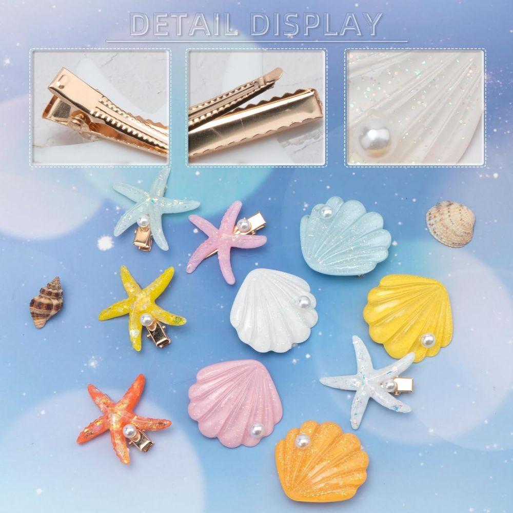 Искусственные заколки для волос Серия Океан Заколки для волос Аксессуары Русалка Зажим для челки Пляж