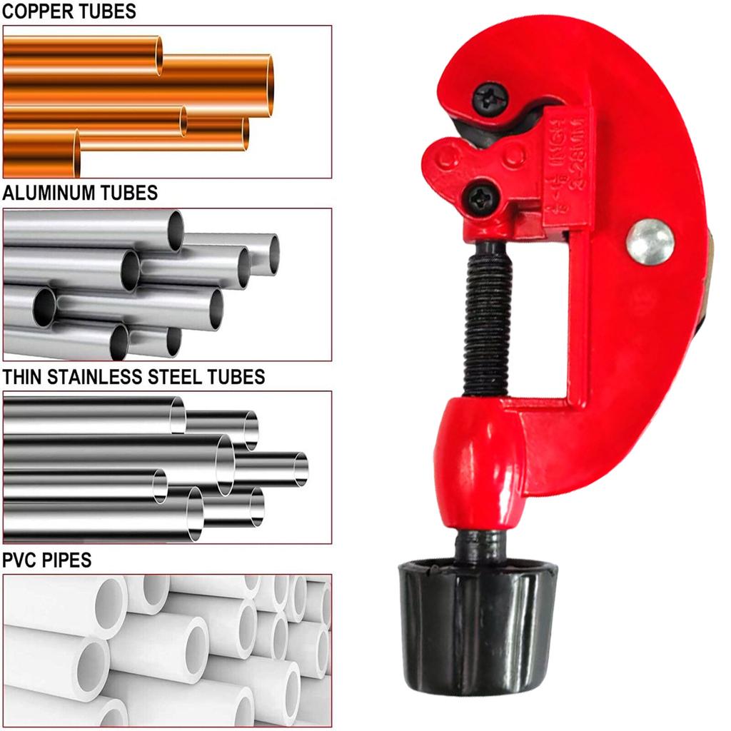 Ergonomic Pipe Cutter 3-28mm Tubing Cutter Heavy Duty Tube Cutter Tool for Cutting Copper Aluminum Stainless Steel