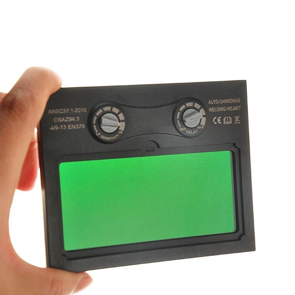 110*90мм Сварочная маска на солнечной батарее Автоматически меняющие свет Защитные очки Сменные линзы Сварочный инструмент