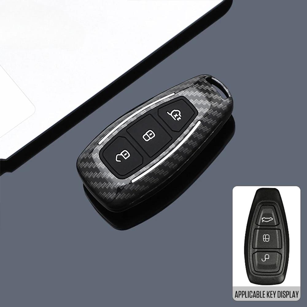 ABS Carbon Fiber Car Remote Key Case Cover Fob for Ford Focus 3 4 Fiesta Fusion Kuga Ecosport Mondeo MK3 MK4 Protect Accessories