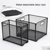 Storage Basket File Organizer Mesh Design with Hollow Handle Detachable Simple Installation Buckle Fixing Household Items Toy Storage Basket