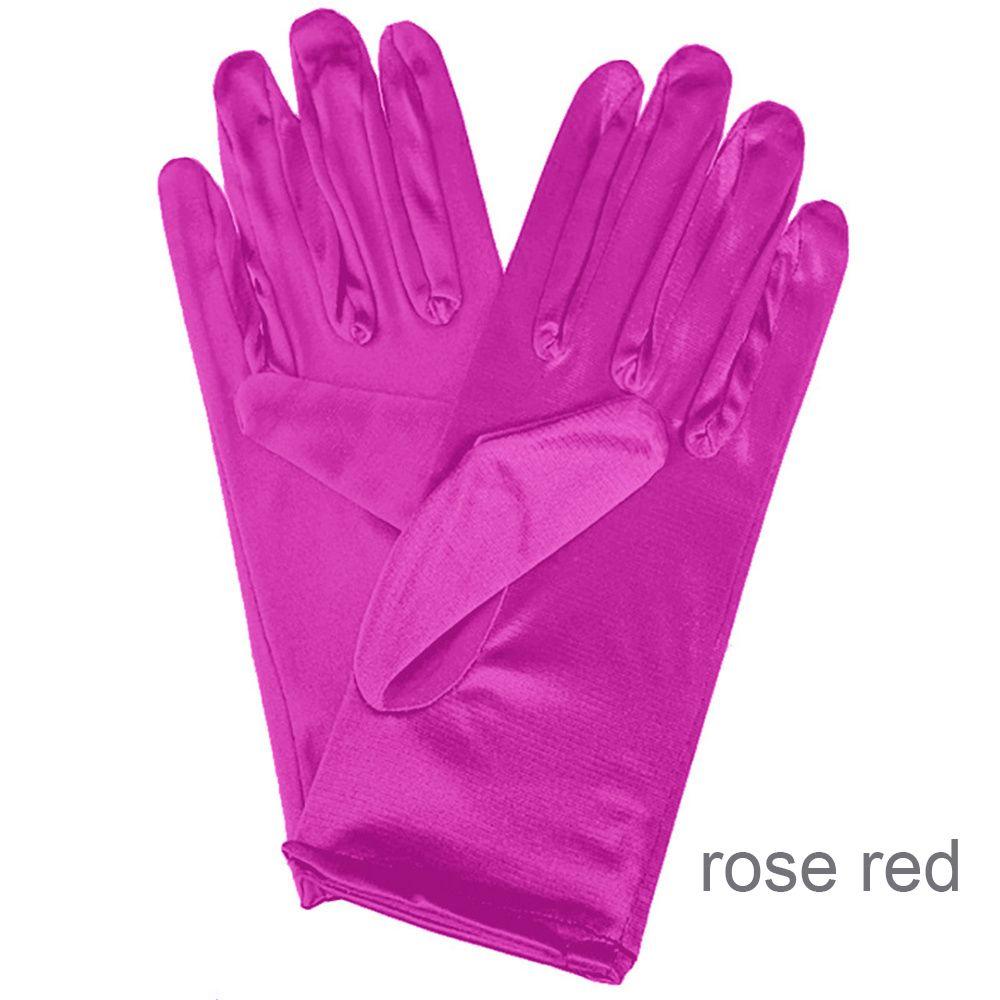 Stretch Satin Opera Role Play Accessories Wrist Stretch Satin Finger Gloves Wedding Gloves