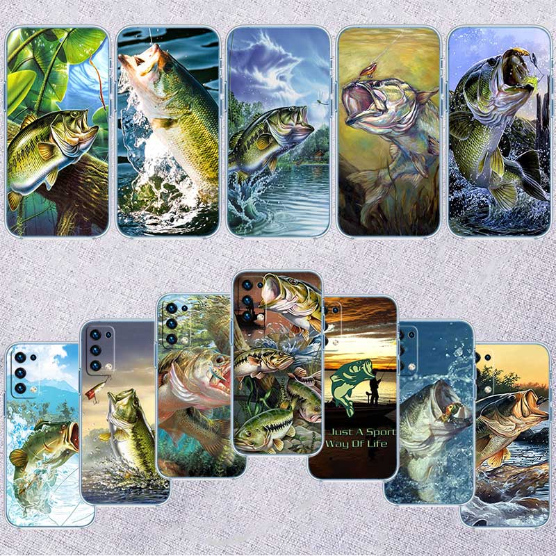 RE4 Angling Go Fishing Transparent Phone Case for Samsung Galaxy A04 A04S A14 A23 A34 A54 M23 M33 M52 M53