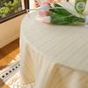 Pastoral Floral Tassel Non-Woven Tablecloth