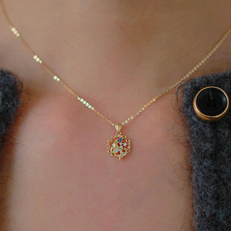 Легкое роскошное ожерелье для женщин Простая сказочная подвеска в виде принцессы-русалки Цепочка на ключицу для женщин