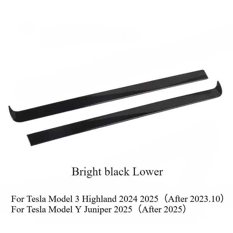 Instrument Panel Decorative Protection Strip for Tesla Model Y Juniper Model 3 Highland ABS Odorless Anti-Scratch Wear-Resistant