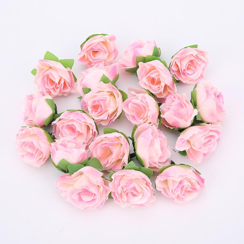 10/20/50Pcs Rose Artificial Flowers Head 3CM Fake Flower for Wedding Decoration Party Christmas Home Decor Craft Gifts Accessory