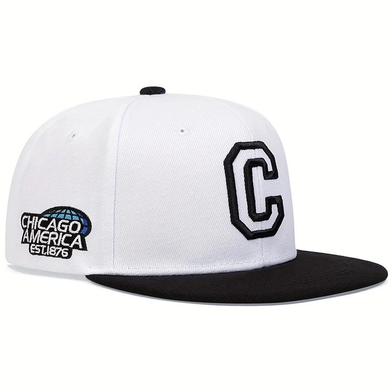 Унисекс Бейсболка с вышивкой CHICAGO Хлопковая Snapback Кепки Регулируемая Хип-Хоп Спортивная Кепка Мужчины Женщины Уличные Шляпы от Солнца Кепки Тракеры