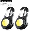 LED Portable Keychain Flashlight Outdoor Camping COB Work Light Emergency Lighting With Window Hammer Bottle Opener Lamp