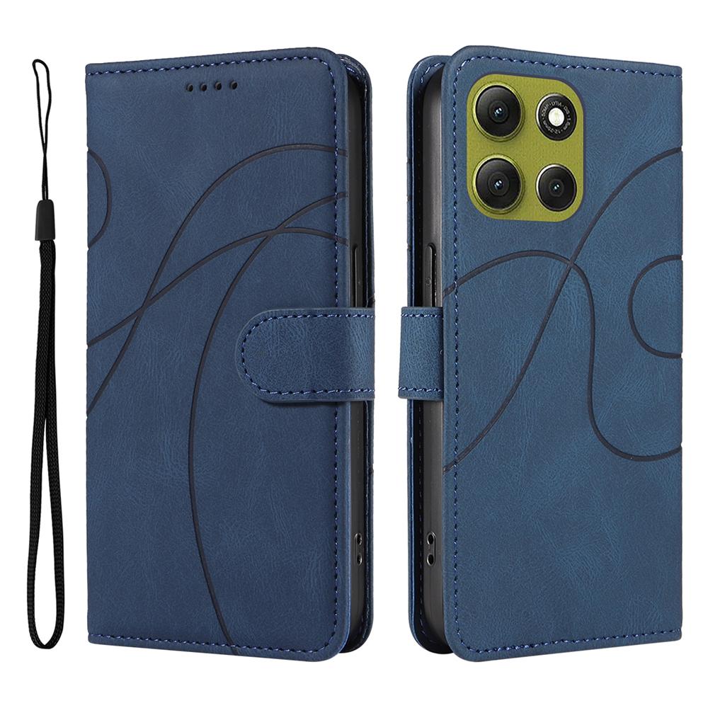 Магнитный кожаный чехол-кошелек для Moto G86 G85 G84 G56 G54 G34 G06 G05 G15 G24 G55 G35 G75 Edge 50 60 Pro Ultra Обложка Curve Line