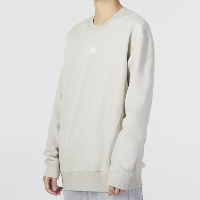 adidas Толстовки Мужские Хаки Круглый вырез Умеренный Обычный HK0396