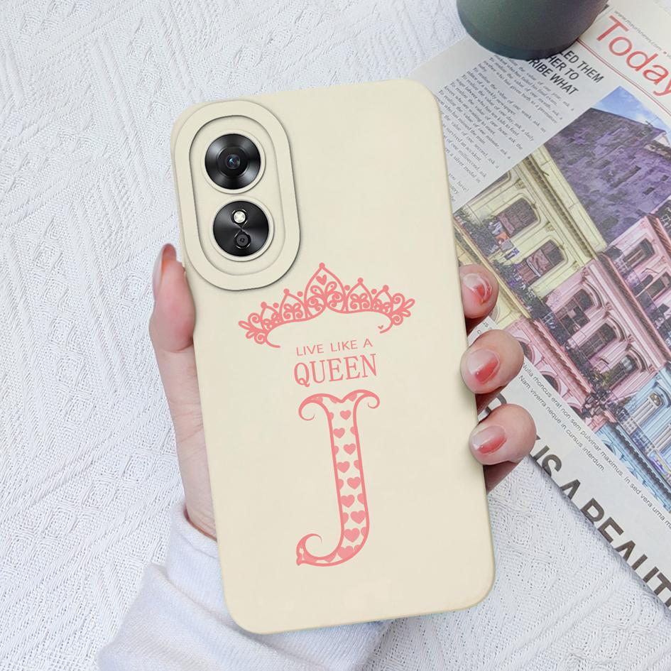 Модный чехол с надписью «Корона» для OPPO A17 A16 A15 A58 AX5S A5 A9 2020 A1 Pro, силиконовая защитная задняя крышка, пара бамперов для телефонов для OPPO Fundas Coque