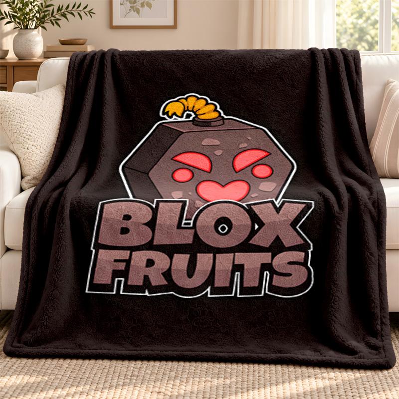 Blox Fruits blanket Flannel Blanket Soft Cozy Plush Throw for Sofa Bed Lightweight Home Decoration Outdoor camping