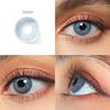 FreshGo Soft Color Contact Lens Gray Coloured Contact Lenses for Eyes Cosmetic Beautiy Pupils 1 Pair Yearly Contact Lenses