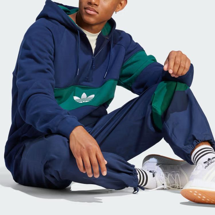 adidas Originals Trefoil Hack Ny Cutline Толстовка с цветным принтом логотипа Мужская толстовка Темно-синяя IP9486