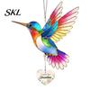 Hanging Sun Catcher Hummingbird Catcher, Acrylic Colorful Ornament, Red Bird Indoor Window Decor, Birthday Gift for Mom Wife Grandma Decoration