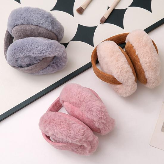 Женские зимние наушники, толстые плюшевые наушники для защиты ушей, ветрозащитные, регулируемая длина, складные, противоскользящие, для езды на работу, катания на лыжах, наушники с повязкой на голову