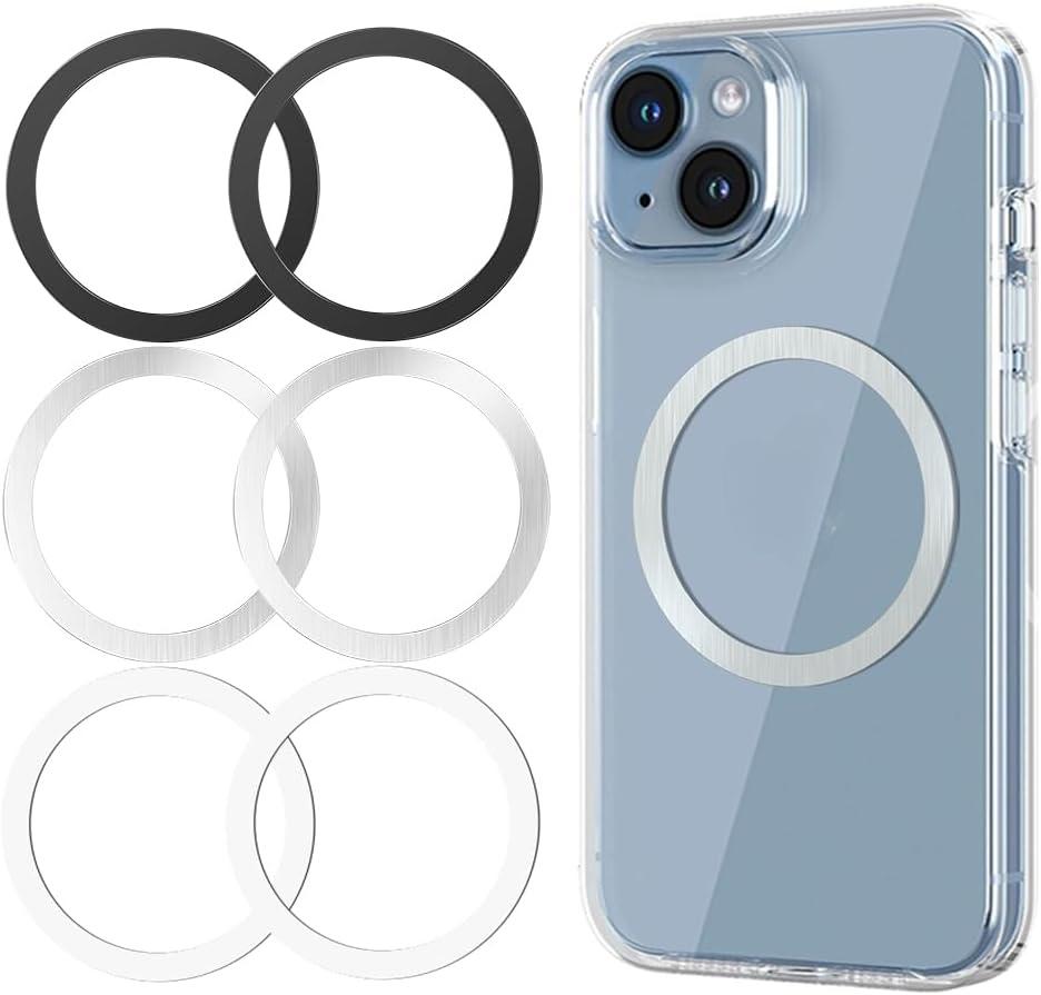 Magnetic Metal Ring Patch, Universal Magnet Converter, Fits iPhone Samsung Android, Wireless Charge Car Mount Accessory