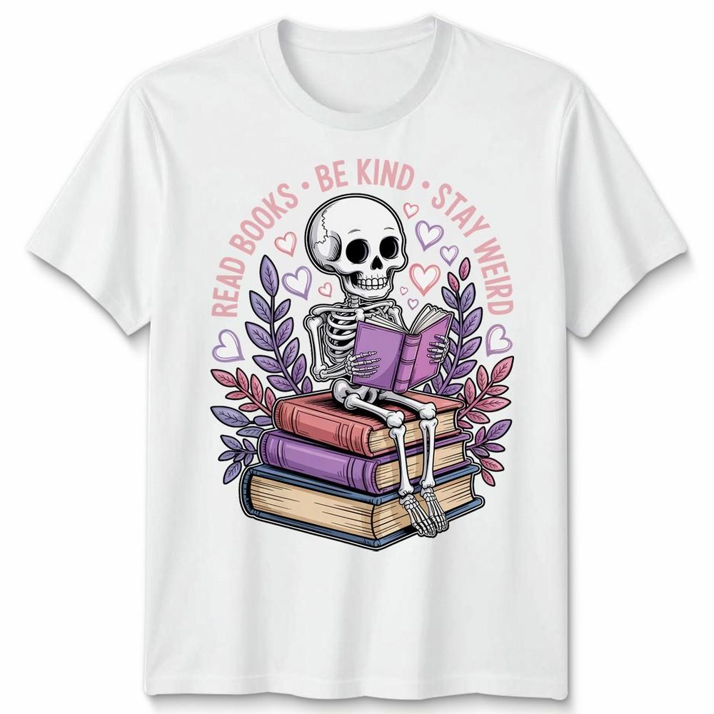 World Book Day Read Books Be Kind Stay Weird Funny Retro Aesthetic Unisex Tshirt