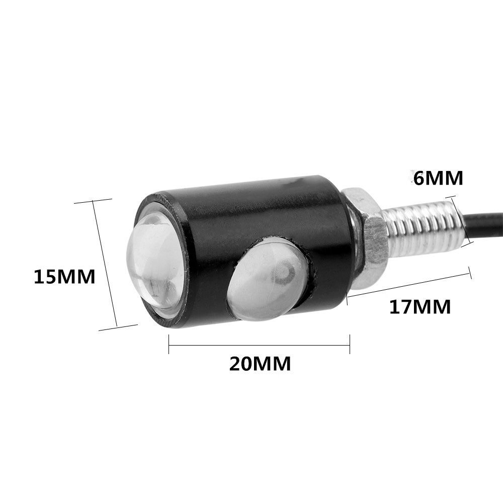 installation Eagle Eye Shape License Plate Light Motorcycle Signal Lamp Turn Indicator LED Bulb