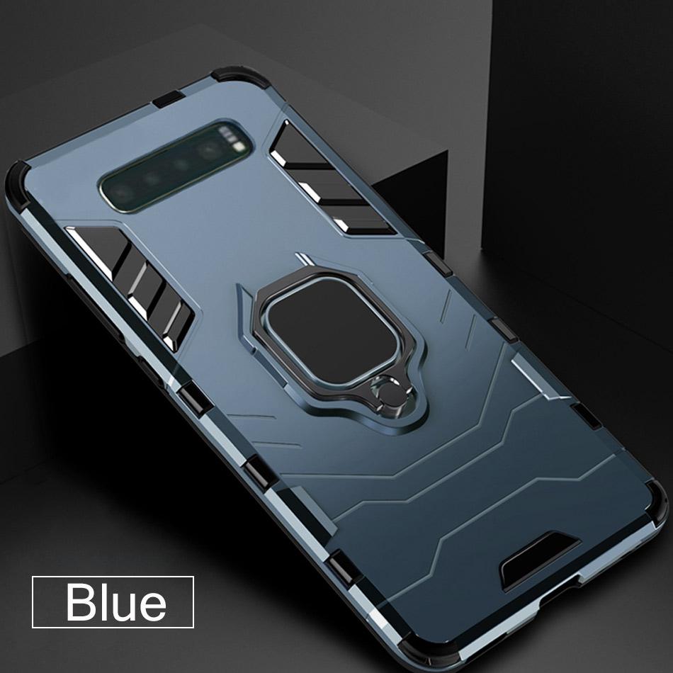 KEYSION Чехол для телефона для Samsung S10 S9 S8 Plus, чехол с магнитным кольцом, ПК + ТПУ, противоударная задняя крышка