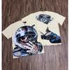2025 Unisex Loose Fit Graphic Tee Hip Hop Streetwear Cotton T-Shirt Couples