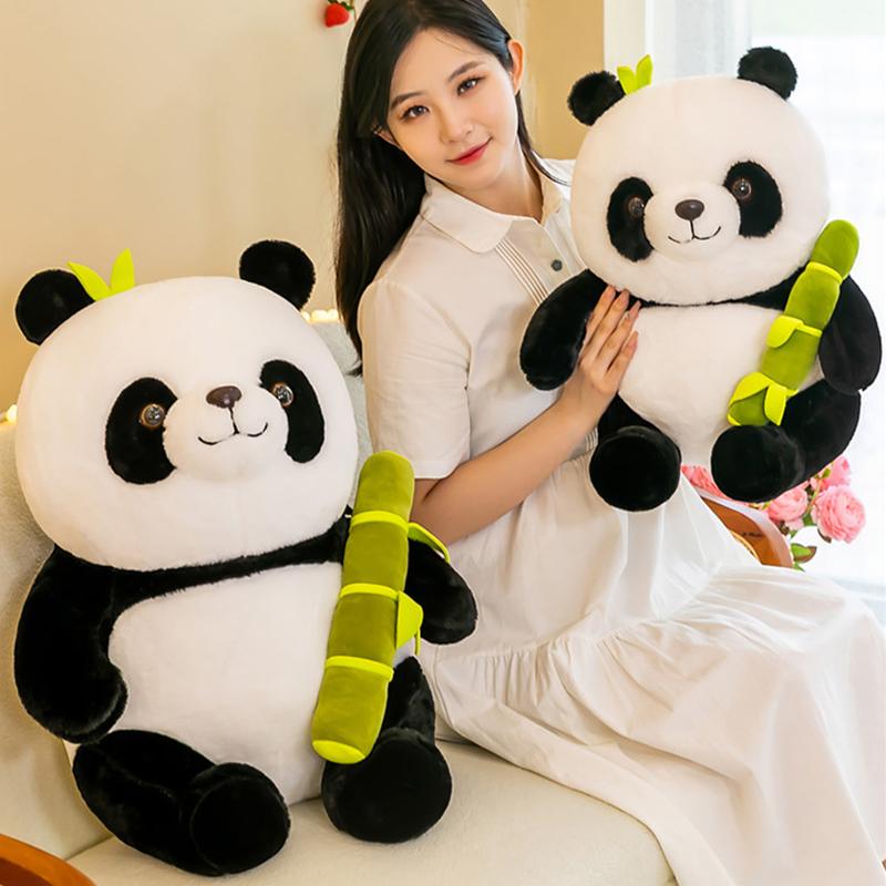 Набор плюшевых игрушек «Панда» из бамбуковой трубки, милые плюшевые игрушки, плюшевая игрушка, кукла-медведь, детский подарок