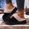 Fashion Comfort Furry Indoor Slippers Women 2025 Winter Soft Thick Bottom Fluffy Fur Mules Slippers Cotton Home Suede Slides for Woman