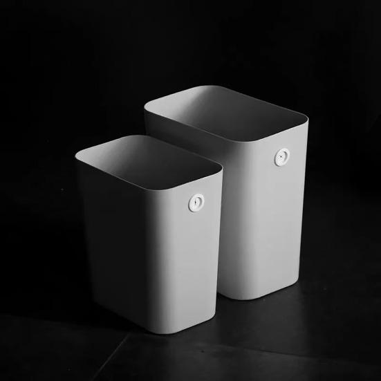 Мусорный бак для ванной комнаты, открытая узкая пластиковая корзина для мусора с фиксированными отверстиями, экономия места, тонкий мусорный бак для спальни, кухни, гостиной, офиса