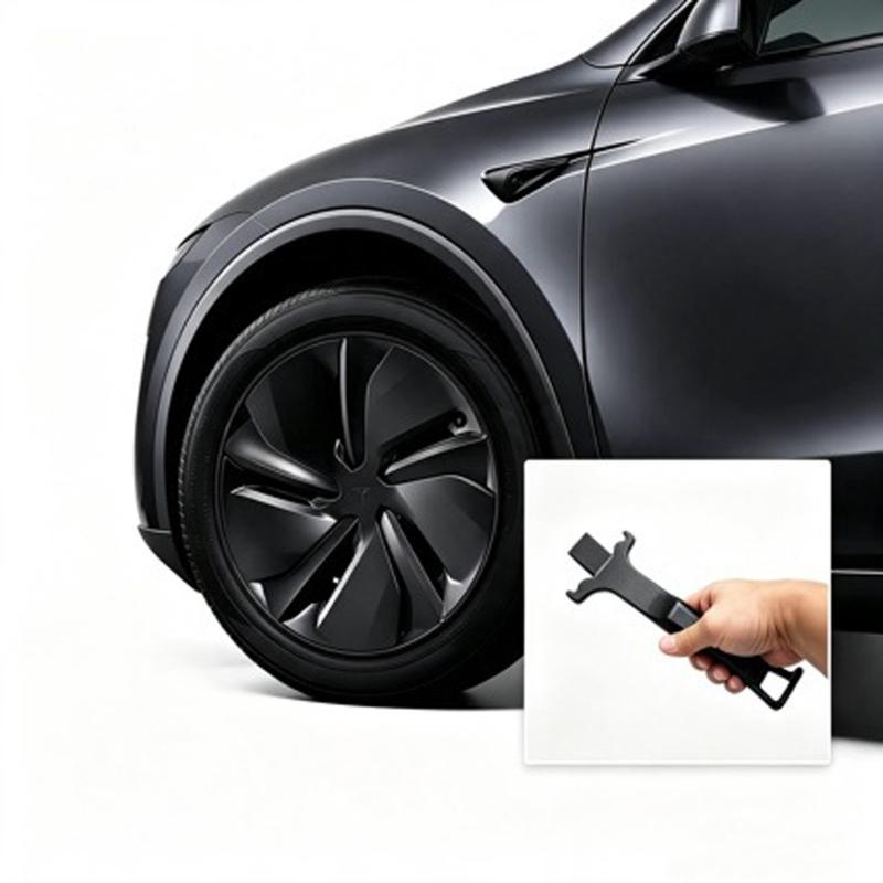 Wheel Trim Removal Tool Manual Pry Tool with Angled Pull Profile, Flat Lift Tip and Extended Grip for Car Owners