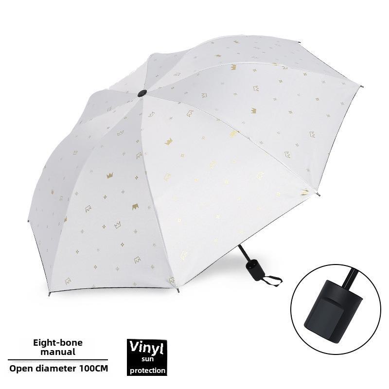 Компактный автоматический симпатичный солнцезащитный козырек и зонт с защитой от УФ-излучения для студентов - двойное использование для солнца и дождя