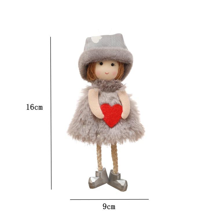 Lovely Christmas Angel Plush Doll Hanging Pendant Christmas Decoration for Home Christmas Tree Decorations Xmas New Year Gifts