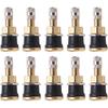 Acouto valve stem, Brass Valve Stem,10 Pcs Brass Valve Stem TR501 High Strength Tubeless Truck Valve Stem for 0.625in Valve Holes