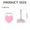 80Pcs Upholstery Tacks Metal Heart-shaped Thumb Tacks Upholstery Nails for Furniture Wall Decorative  DIY Project Home Decor