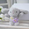 Rabbit Flower Plush Keychain Cartoon Pendant Backpack Decorations Gift Kids