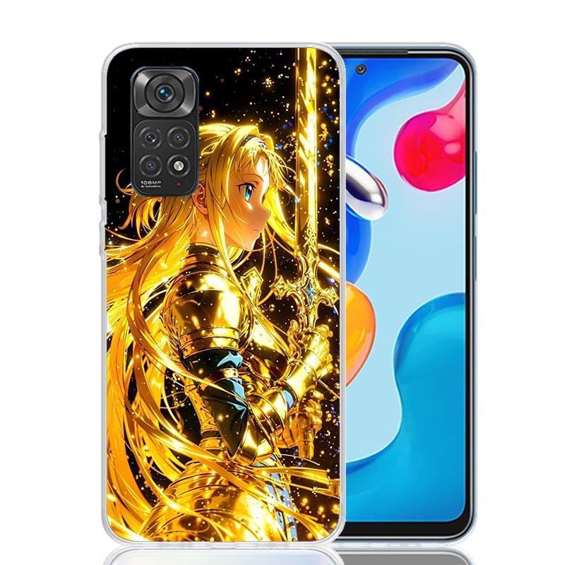 Чехол для телефона Sword Art Online Юки Асуна для Xiaomi Redmi Note 15 14 13 12S 12 Pro Plus 11S 11E 11 11T 10S 10 Art Мягкий узор Co